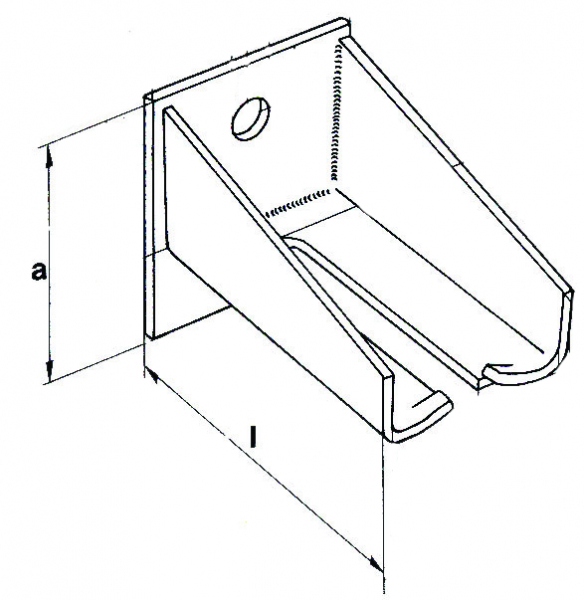 Winkelbefestigungsträger 175 mm Serie 500